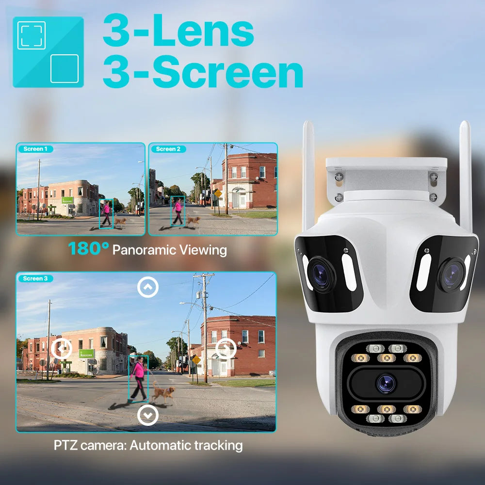 Three Screen WiFi Security Camera